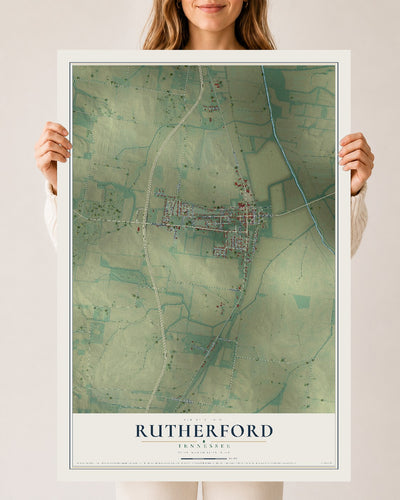 Map of Rutherford, Tennessee, 24 x 36 inch unframed archival matte print