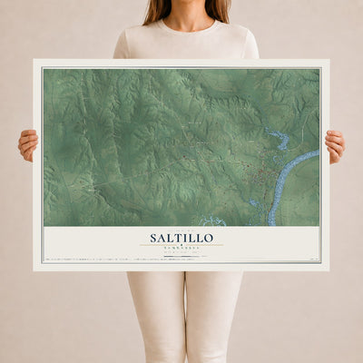 Map of Saltillo, Tennessee, 24 x 36 inch unframed archival matte print