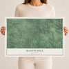 Map of Scotts Hill, Tennessee, 12 x 18 inch unframed archival matte print
