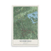 Map of Sevierville, Tennessee, 12 x 18 inch unframed archival matte print