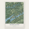 Sharps Chapel, Tennessee map print, the full design