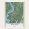 Snow Hill, Tennessee map print, the full design
