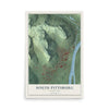 Map of South Pittsburg, Tennessee, 12 x 18 inch unframed archival matte print