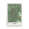 Map of Sparta, Tennessee, 12 x 18 inch unframed archival matte print