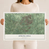 Map of Spring Hill, Tennessee, 12 x 18 inch unframed archival matte print