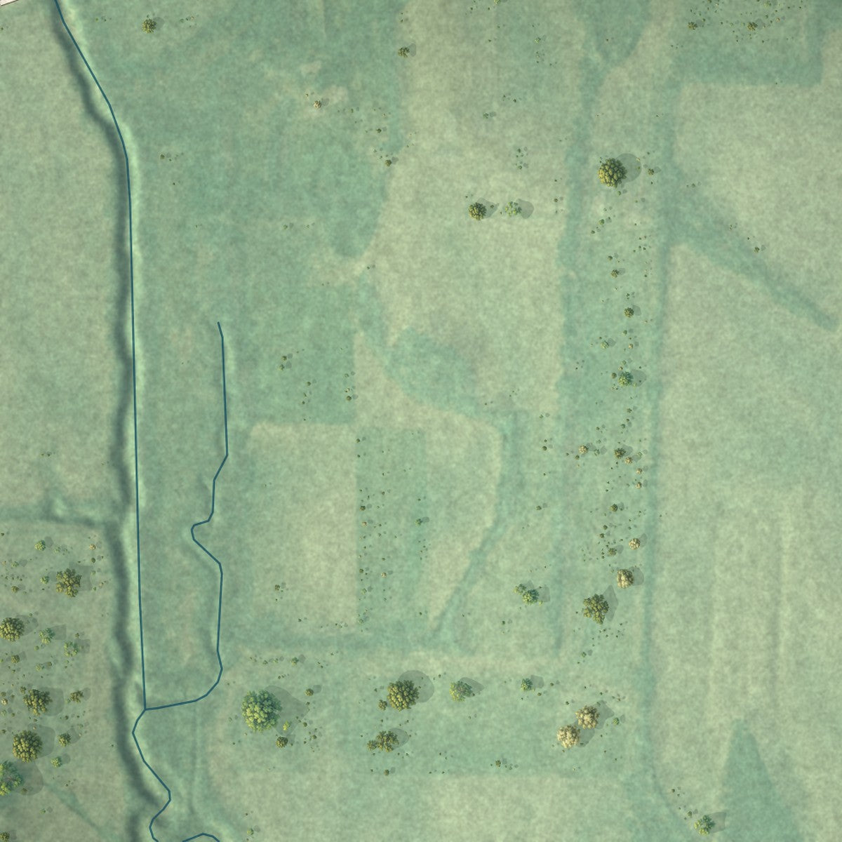 Close-up of the map of Stantonville, Tennessee print showing street and building detail