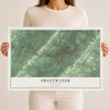 Map of Sweetwater, Tennessee, 12 x 18 inch unframed archival matte print