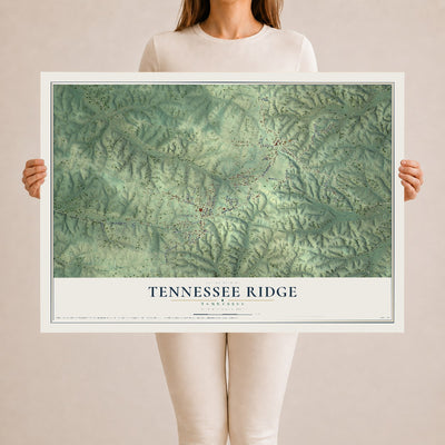 Map of Tennessee Ridge, Tennessee, 24 x 36 inch unframed archival matte print