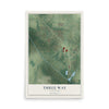 Map of Three Way, Tennessee, 12 x 18 inch unframed archival matte print
