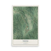 Map of Toone, Tennessee, 12 x 18 inch unframed archival matte print