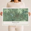 Map of Tracy City, Tennessee, 12 x 18 inch unframed archival matte print
