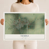 Map of Trimble, Tennessee, 12 x 18 inch unframed archival matte print