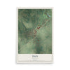 Map of Troy, Tennessee, 12 x 18 inch unframed archival matte print