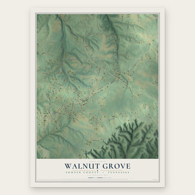 Walnut Grove, Sumner County, Tennessee map print, the full design