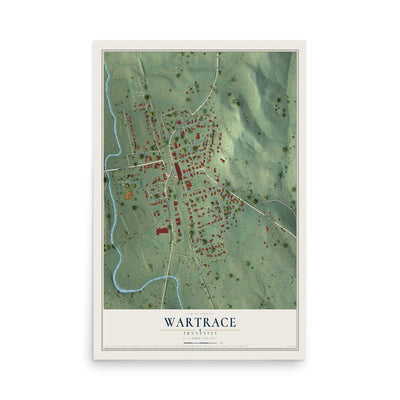 Map of Wartrace, Tennessee, 12 x 18 inch unframed archival matte print