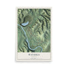 Map of Watauga, Tennessee, 12 x 18 inch unframed archival matte print