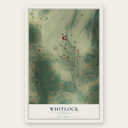 Whitlock, Tennessee map print, the full design