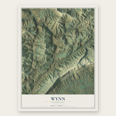 Wynn, Tennessee map print, the full design