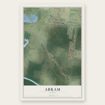 Abram, Texas map print, the full design