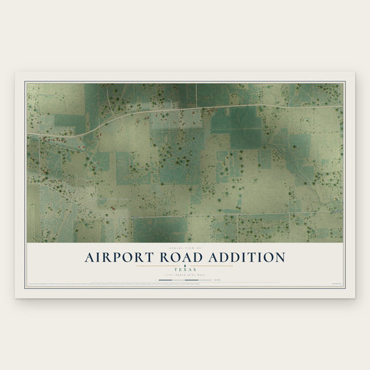Airport Road Addition, Texas map print, the full design
