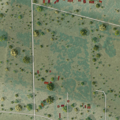 Close-up of the map of Airport Road Addition, Texas print showing street and building detail