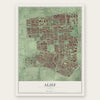 Alief, Texas map print, the full design