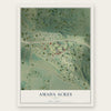 Amada Acres, Texas map print, the full design