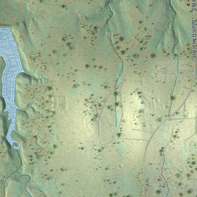 Second close-up of the map of Annetta, Texas print showing more streets and buildings