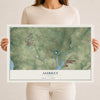 Map of Aubrey, Texas, 12 x 18 inch unframed archival matte print