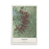 Map of Austin, Texas, 12 x 18 inch unframed archival matte print