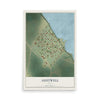Map of Austwell, Texas, 12 x 18 inch unframed archival matte print