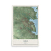Map of Azle, Texas, 12 x 18 inch unframed archival matte print