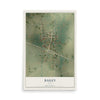 Map of Bailey, Texas, 12 x 18 inch unframed archival matte print