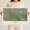 Map of Baird, Texas, 12 x 18 inch unframed archival matte print