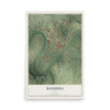 Map of Bandera, Texas, 12 x 18 inch unframed archival matte print
