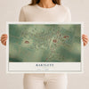 Map of Bartlett, Texas, 12 x 18 inch unframed archival matte print