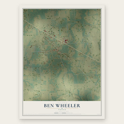 Ben Wheeler, Texas map print, the full design