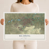 Map of Big Spring, Texas, 12 x 18 inch unframed archival matte print
