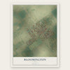 Bloomington, Texas map print, the full design