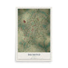 Map of Bremond, Texas, 12 x 18 inch unframed archival matte print