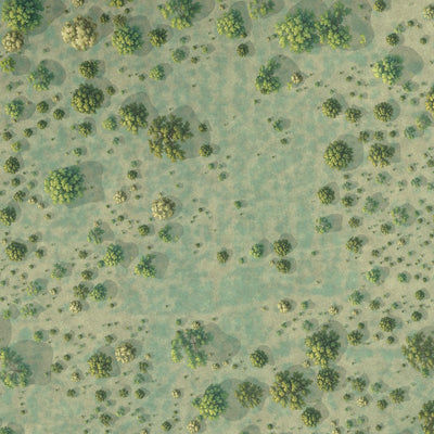 Close-up of the map of Brundage, Texas print showing street and building detail