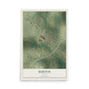 Map of Burton, Texas, 12 x 18 inch unframed archival matte print