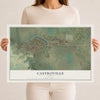 Map of Castroville, Texas, 12 x 18 inch unframed archival matte print