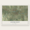 Center Point, Texas map print, the full design