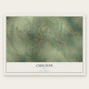 Chilton, Texas map print, the full design