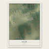 Clay, Texas map print, the full design