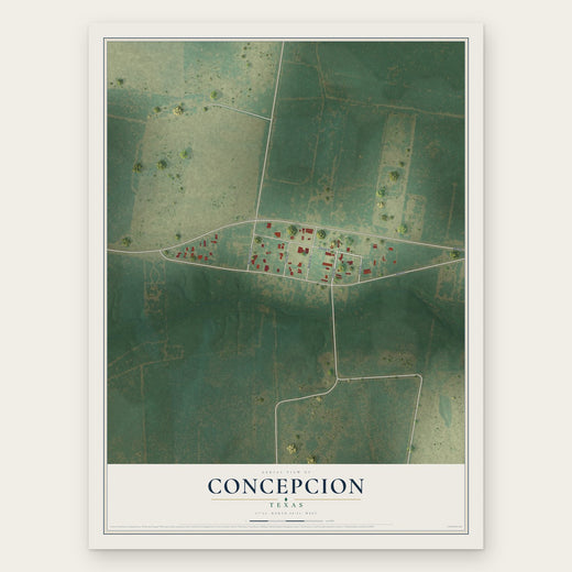 Concepcion, Texas map print, the full design