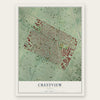 Crestview, Texas map print, the full design