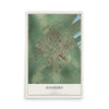 Map of Danbury, Texas, 12 x 18 inch unframed archival matte print
