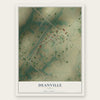 Deanville, Texas map print, the full design